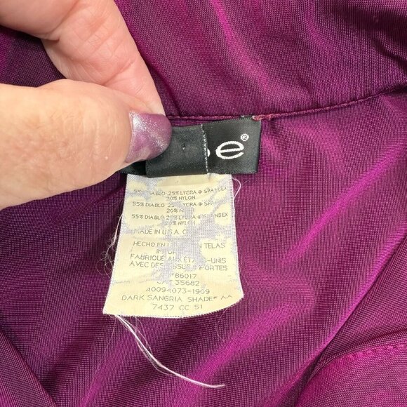 VTG Y2K Bebe Iridescent Snap Front Top Fuchsia Retro Glam Cowgirl Retro Size M - Picture 8 of 12